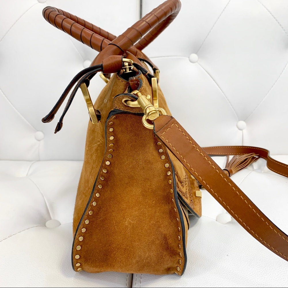 SOLD. CHLOE “Marcie” Medium suede bag - Picture 4 of 8